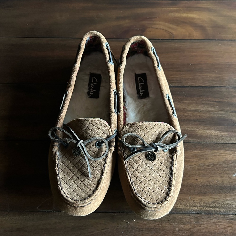 Clarks Brown Suede Moccasin Loafers